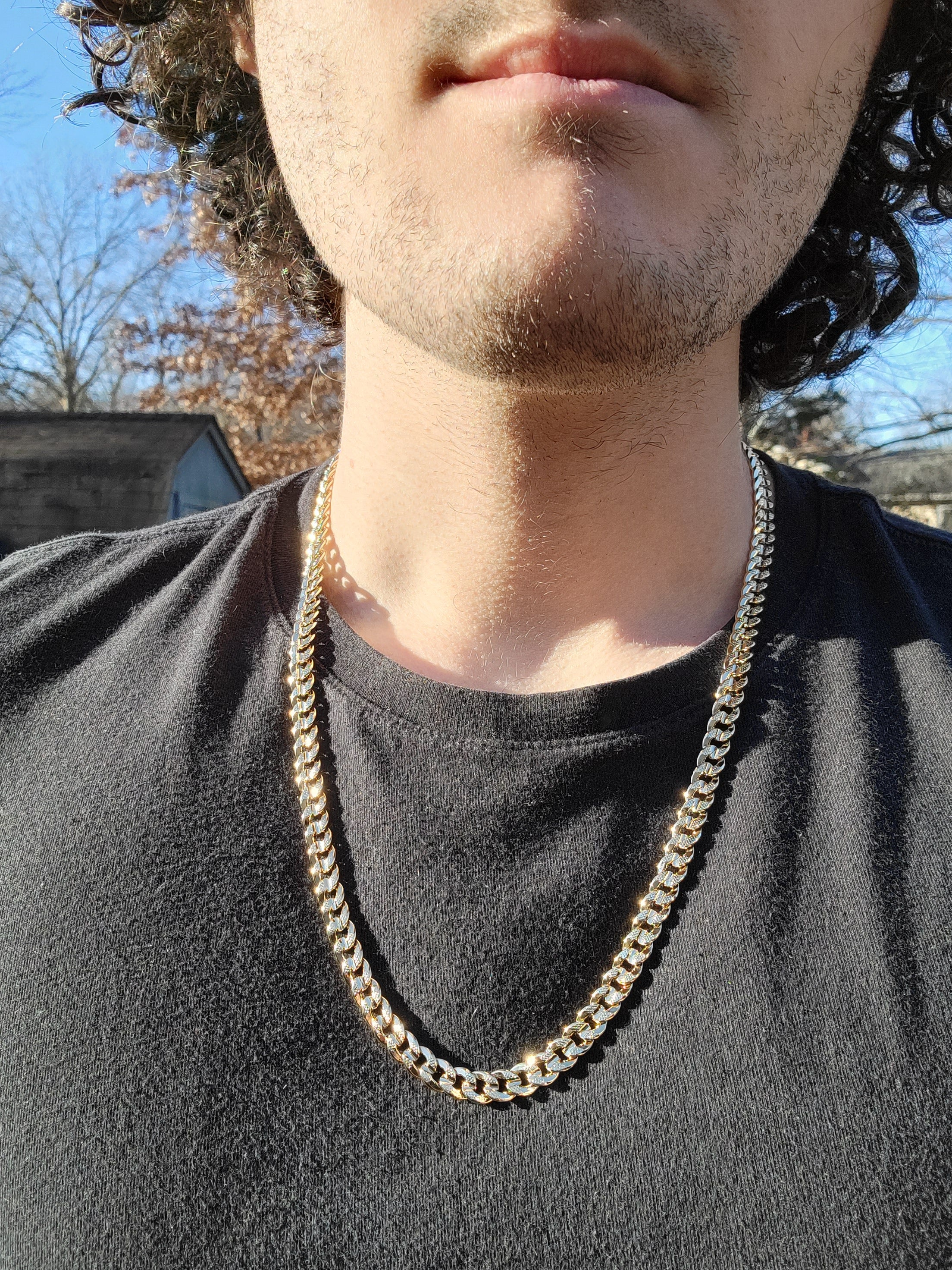 8mm curb fashion chain