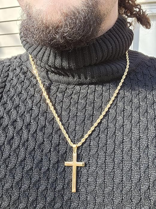 14k Gold Layered True Cross 5mm Rope Chain