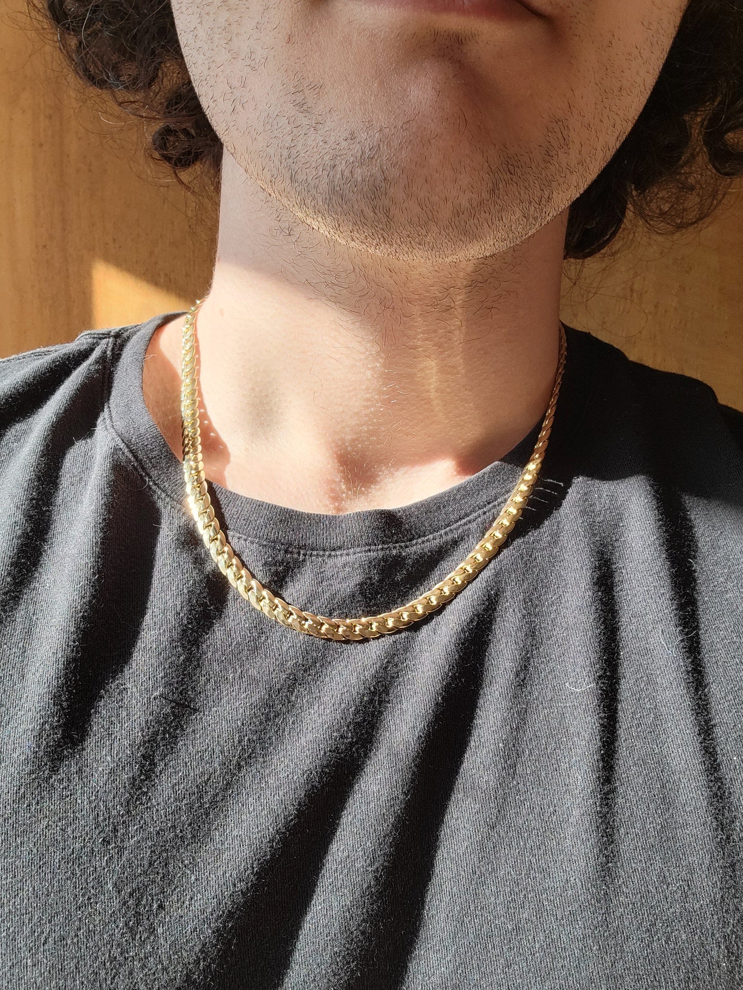 10mm Miami Chain in Yellow Gold