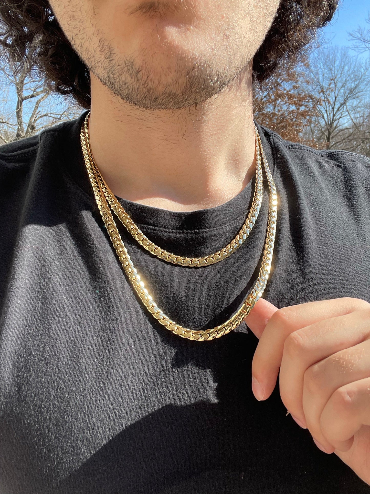 14k Gold Plated 6mm Miami Chain Necklace