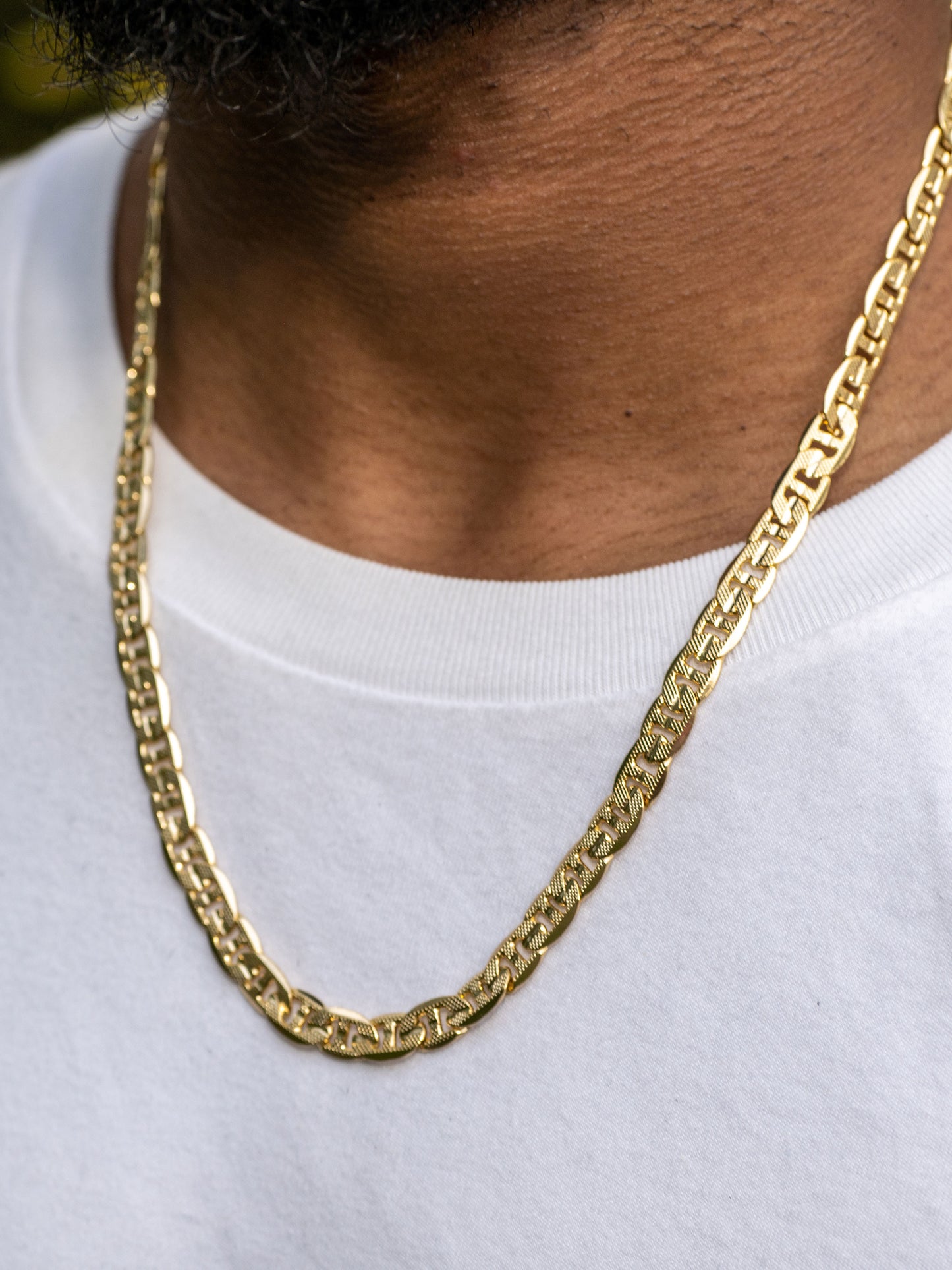 14k Gold Layered 8mm Icy Mariner Chain