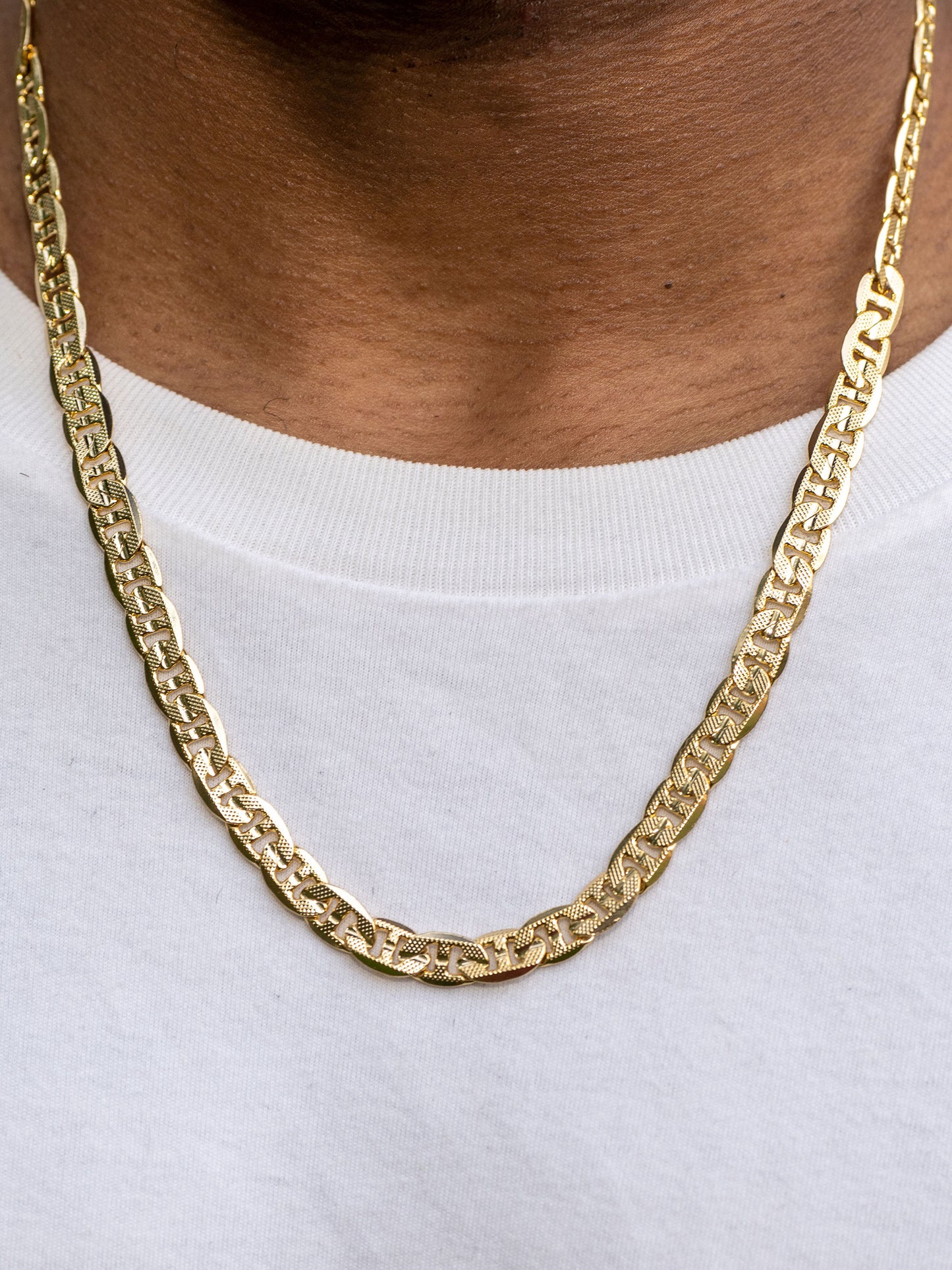 14k Gold Layered 8mm Icy Mariner Chain