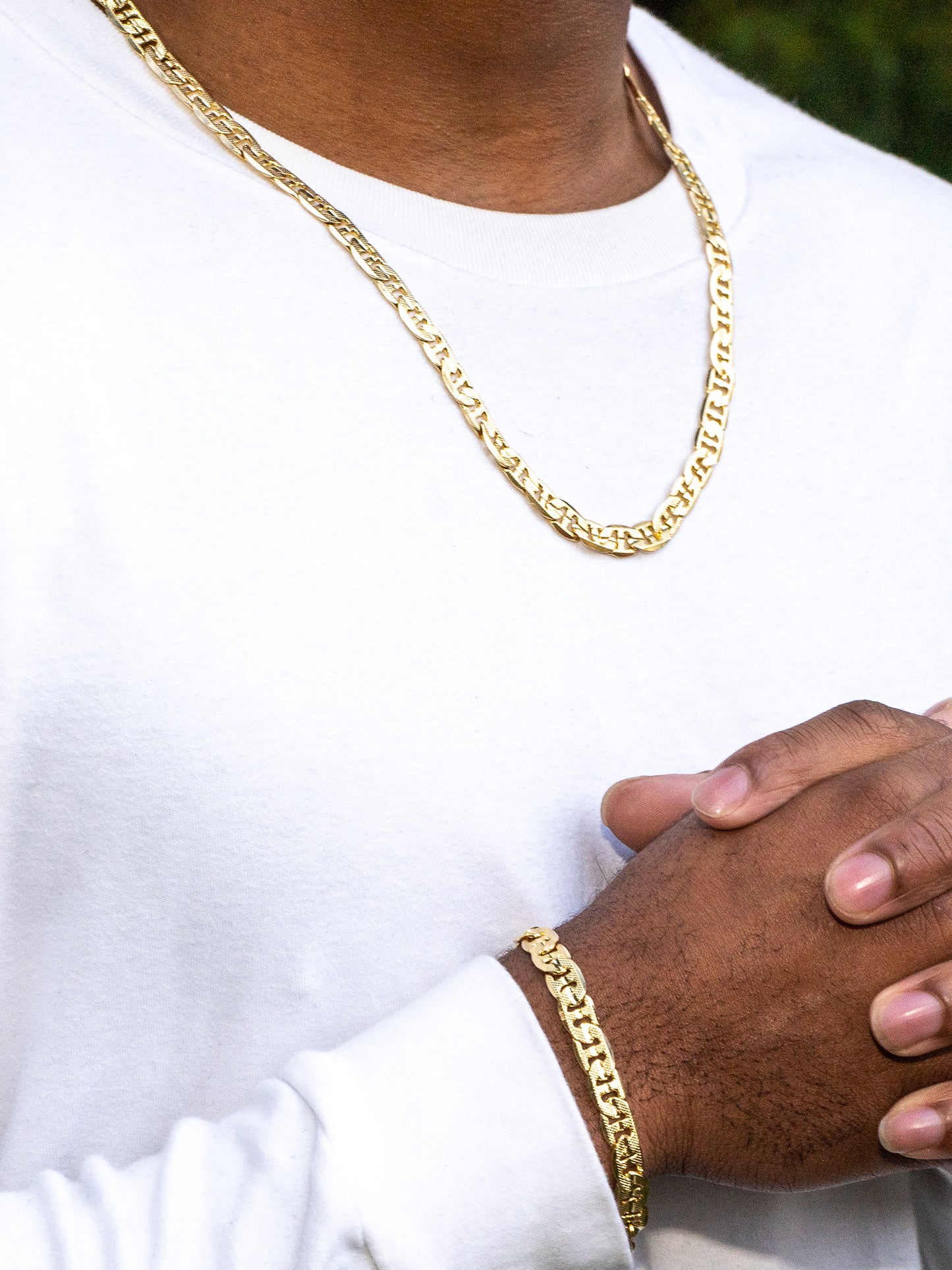 14k Gold Layered 8mm Icy Mariner Chain