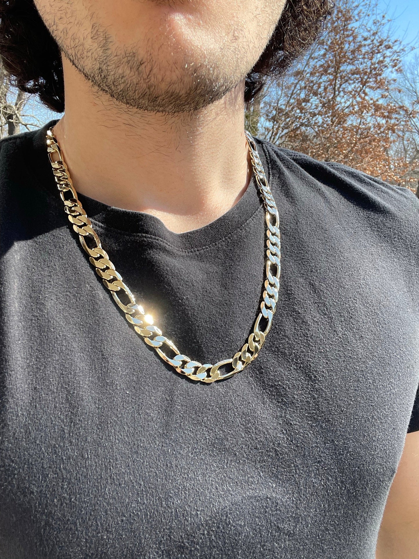 14k Gold Style 10mm Figaro Chain